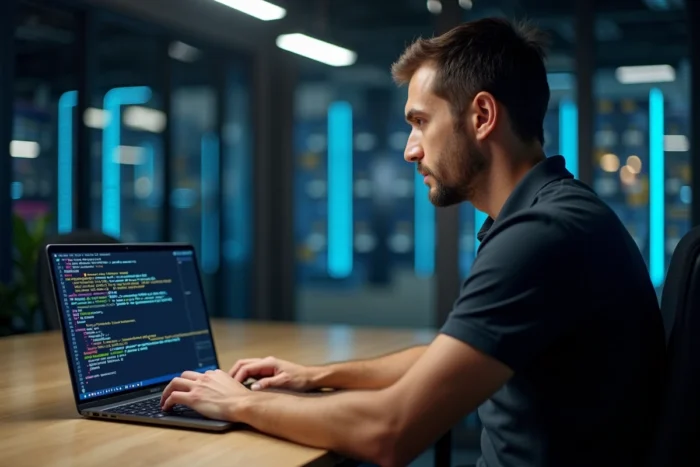 Un ingénieur réseau configurant les paramètres proxy pour contourner le filtrage réseau d'entreprise