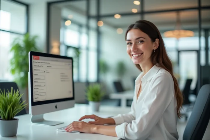 Une employée soumettant une demande de réinitialisation de mot de passe via le portail support Octime sur Jira Service Management